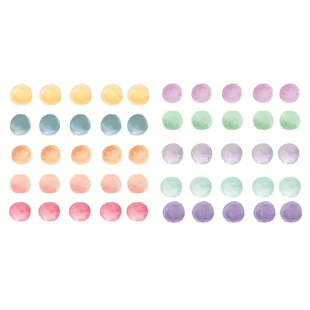 Наклейки в горошек акварель настенные наклейки Стикеры для детской комнаты