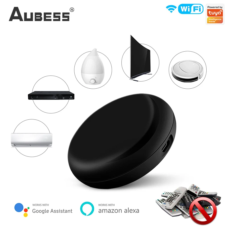 

AUBESS Tuya Wireless WiFi IR Remote Control Air Conditioner TV Smart Life APP Smart Home Infrared Universal Remote Controller