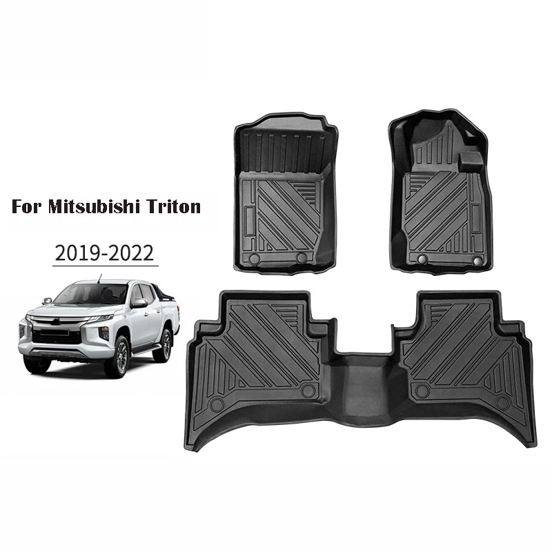 

Набор Резиновых автомобильных ковриков для Mitsubishi Triton L200 RHD, водонепроницаемые аксессуары, коврики для салона автомобиля