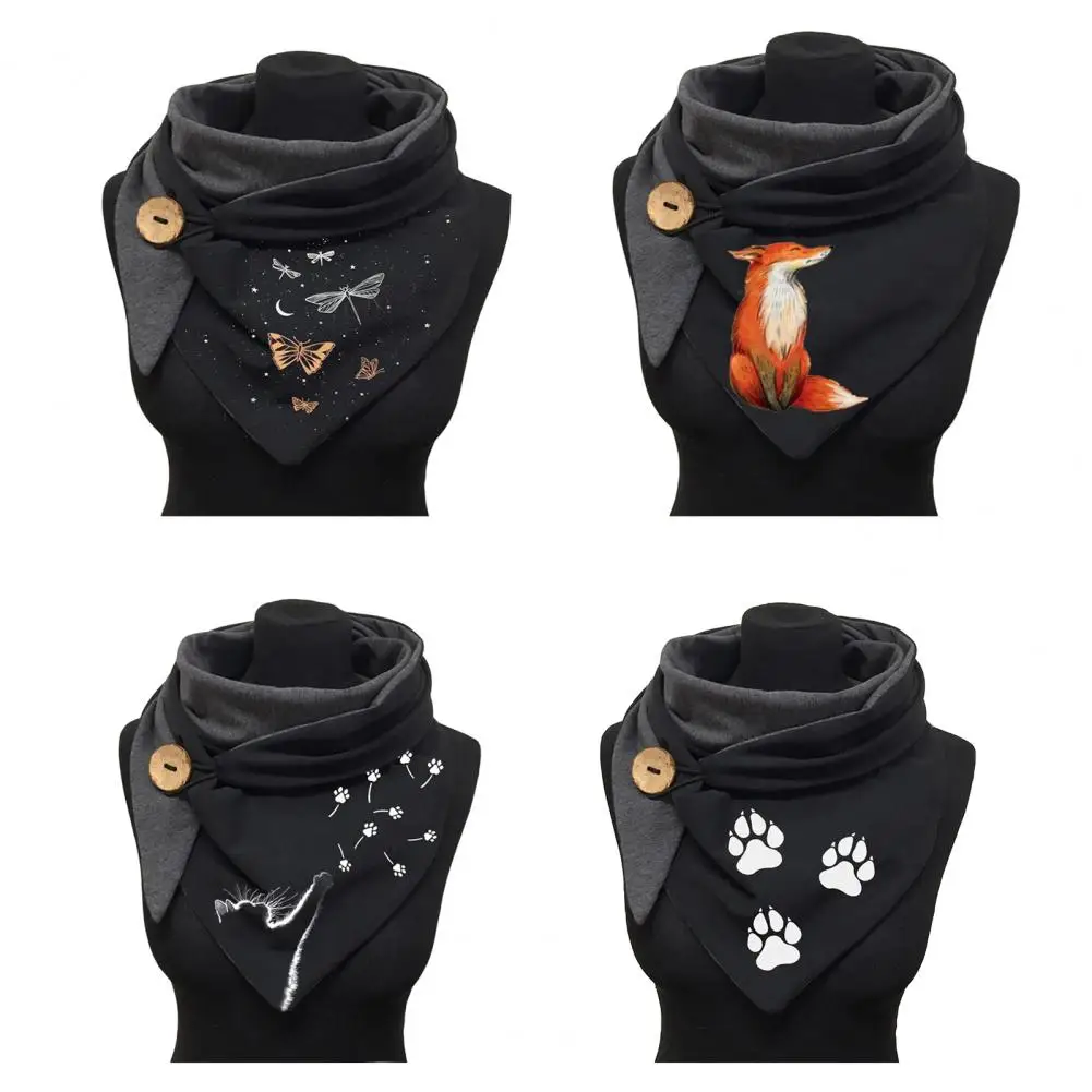 

Neck Warmer Fashion Non-shrink Cute Print Cold Winter Ladies Neck Warmer Scarf for Cycling Neck Scarf Collar Scarf