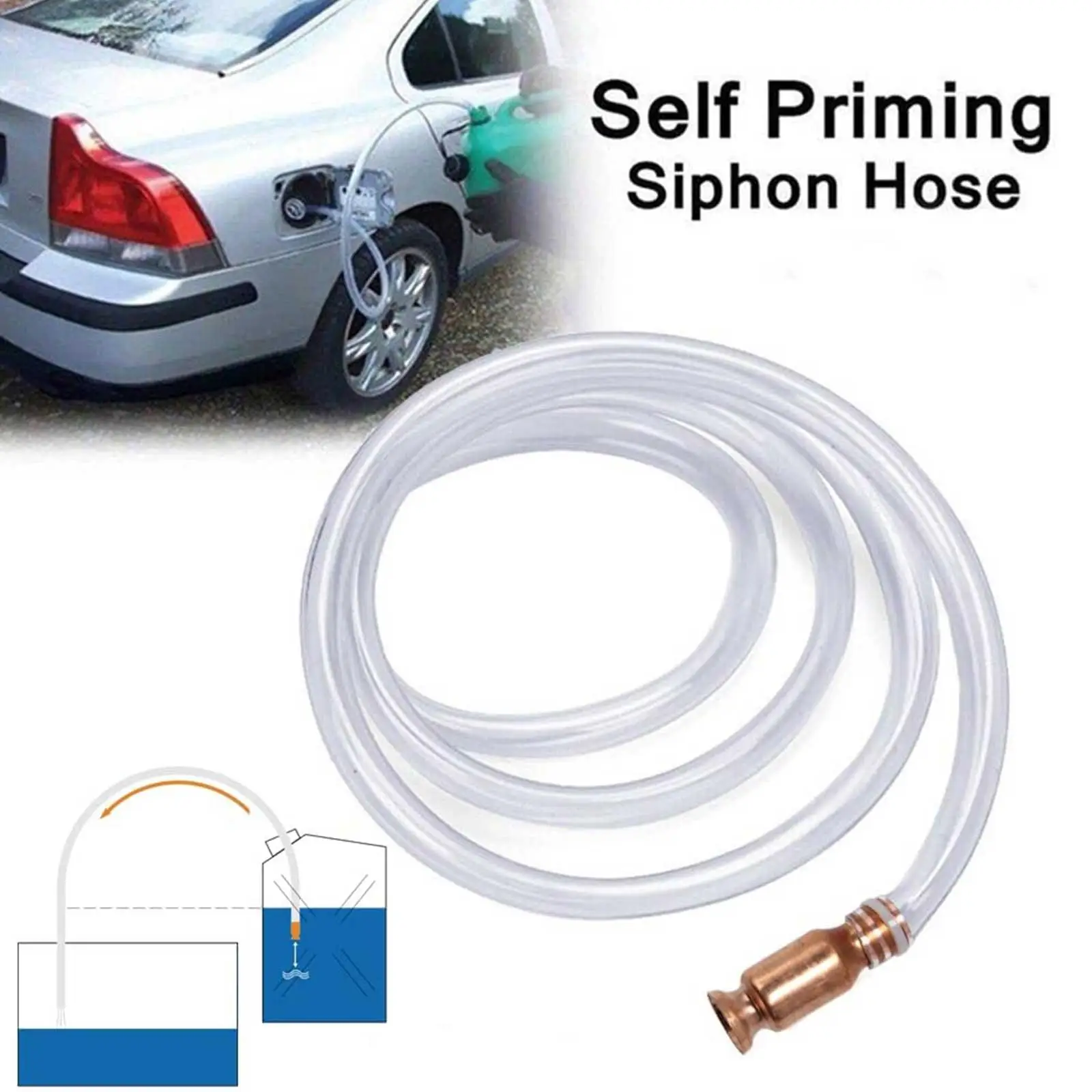 

New Copper Siphon Filling Tube Manual Pump Light Pump Light Siphon Connector Car Fuel Tank Truck Self-priming Pump