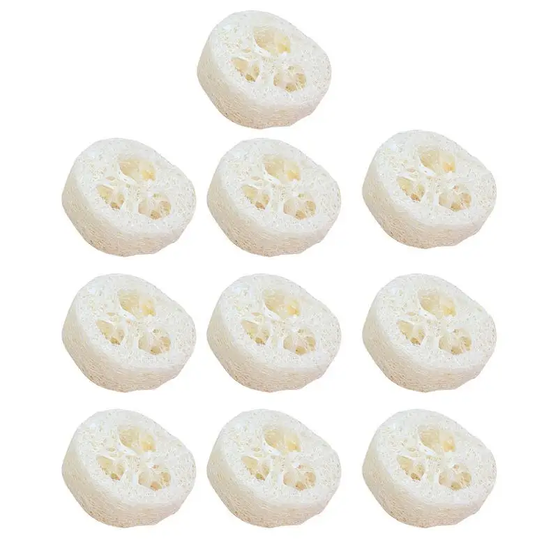 

Natural Loofah Slices 10pcs Luffa Slices Cuts Loofah Kit Organic Soap Making Products 4-6cm Loofah Slices DIY Customize Soap