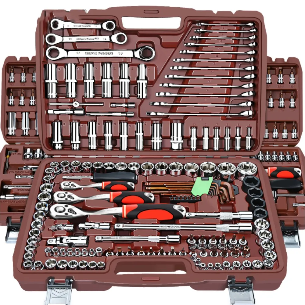 

Set Universal Car Repair Tool Ratchet Set Wrench Combination Bit A Set Of Keys Multifunction DIY toos