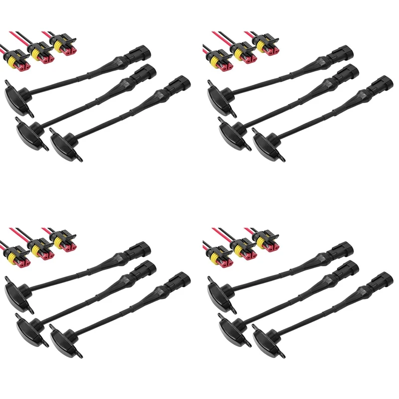 

12 Pcs External Amber LED Lights Decoration, LED Front Grille Lights For 2004-2019 Ford F150 Raptor F250