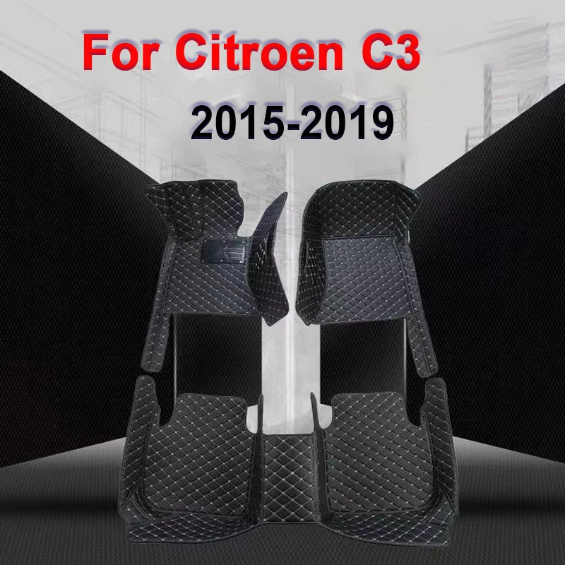 

Автомобильные коврики для Citroen C3 2015-2019, индивидуальные автомобильные накладки на ногу, аксессуары для автомобиля