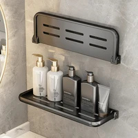 50cm bathroom folding shelf space aluminum no punch toilet washstand wall paper towel storage rack fold storage organization