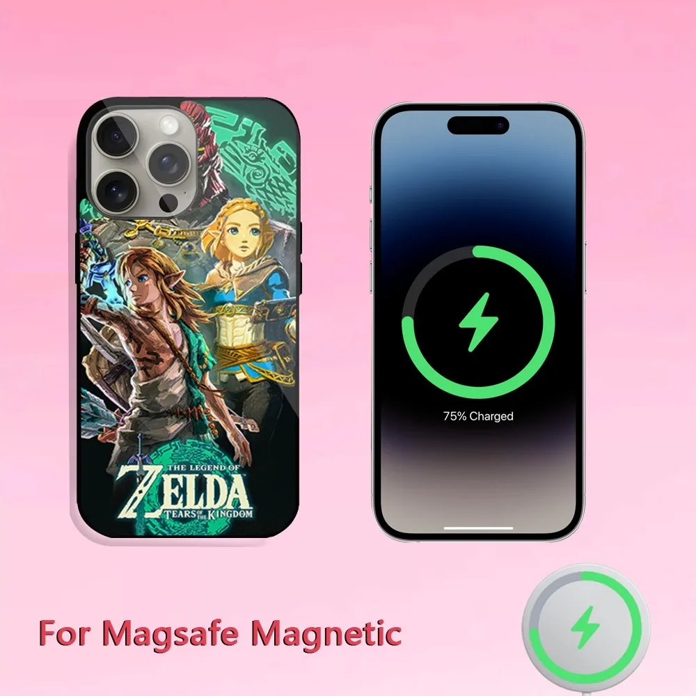 Чехол для телефона с игрой L-legend of zelda iPhone 11 12 13 14 15 Plus Pro Max Magsafe магнитный чехол