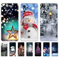 the newfor xiaomi redmi note 10 case 4g 5g phone cover for redmi note 10 pro 4g case for redmi note 10s christmas snow tree new