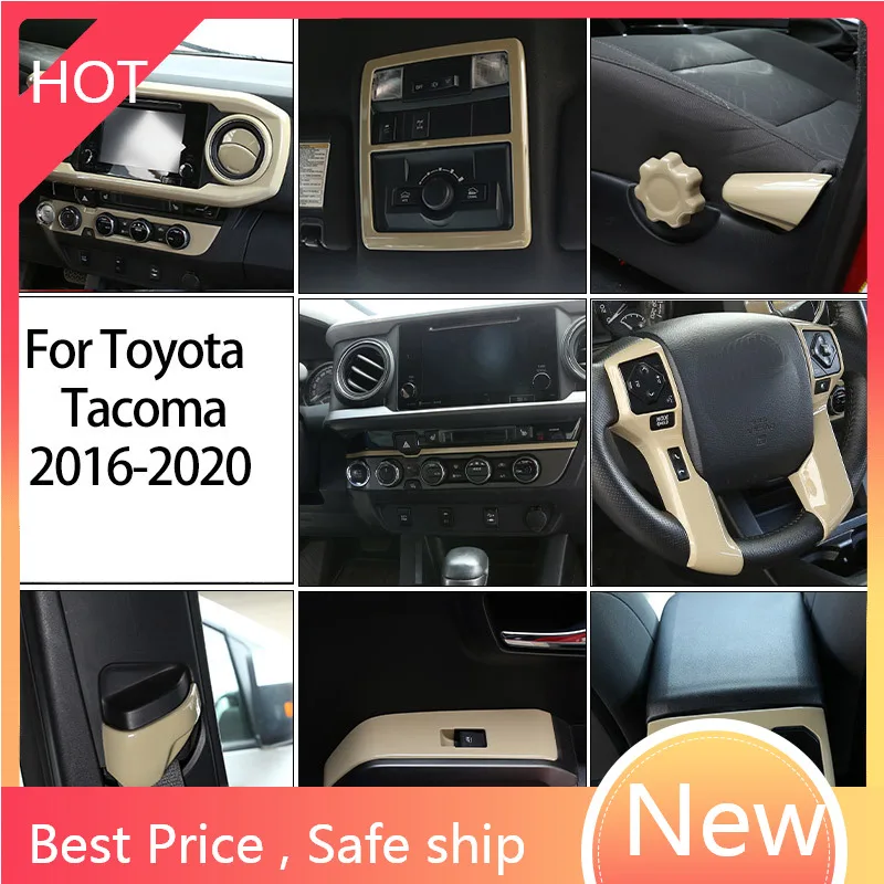 

Для Toyota Tacoma 16-20 ABS Автомобильная рулевая панель, дверная ручка, приборная панель, Боковая Отделка, рамка, аксессуары для интерьера автомобиля