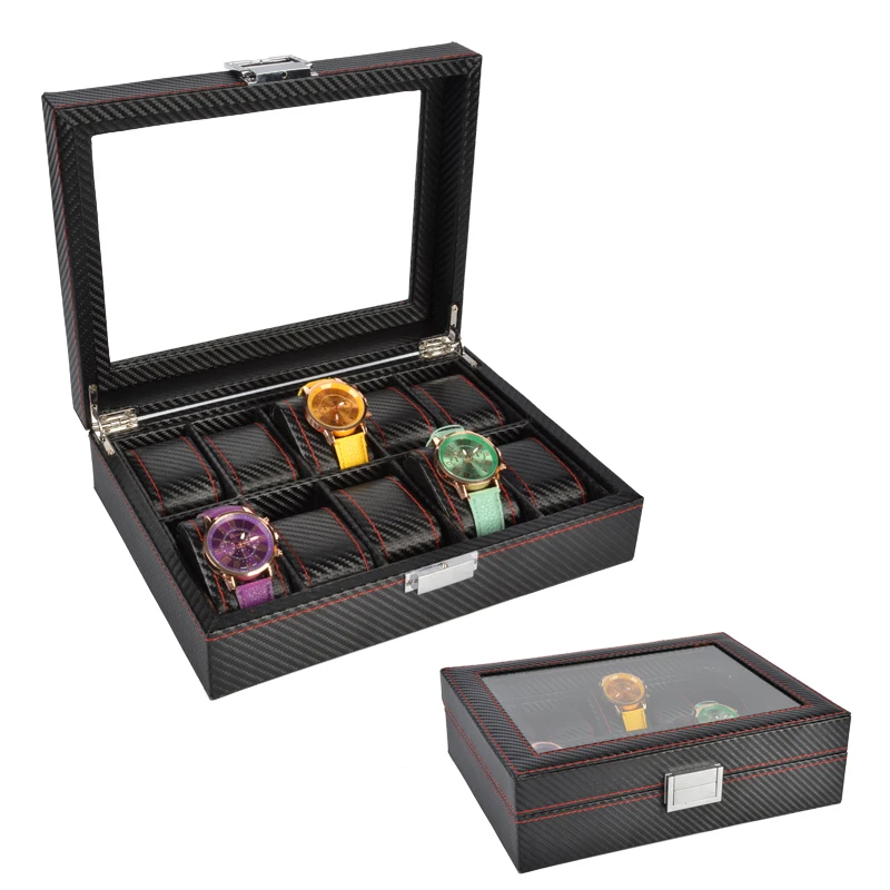 

Grids Handmade Watch Box Clock Box Time Box Watch Case for Watch Holding