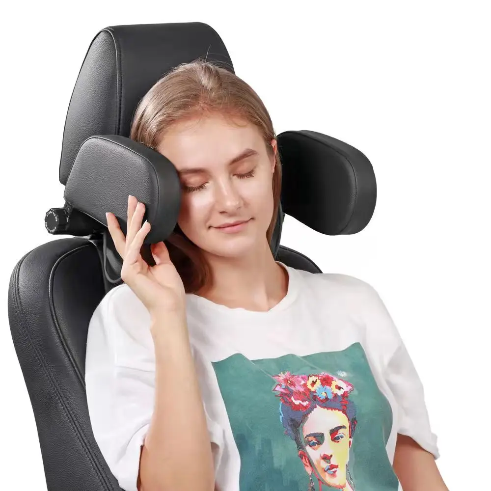 

1Set New Car Neck Headrest Pillow Cushion Car Seat Memory Foam Pad Sleep Side Head Telescopic Support on Cervical Spine