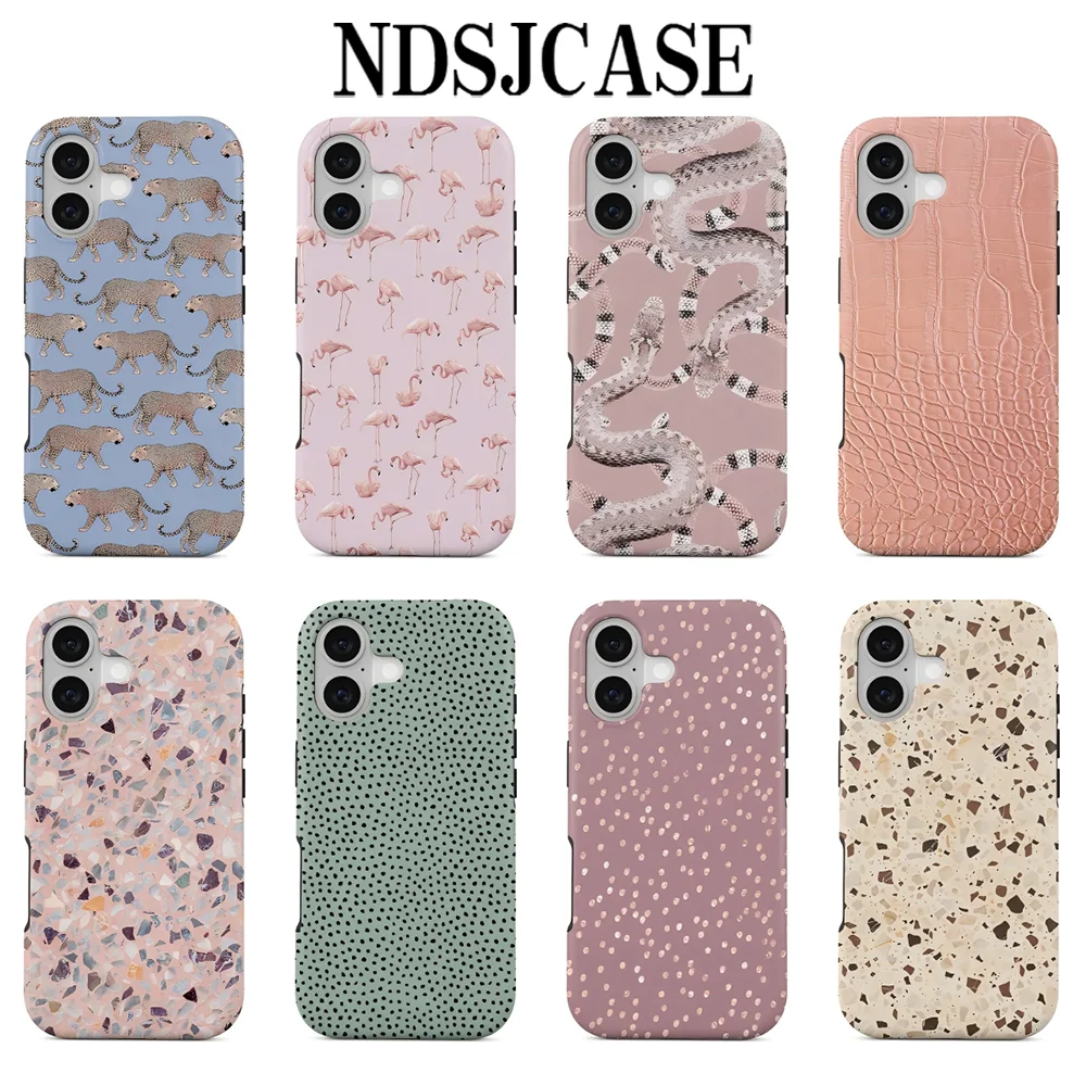 Фото Роскошный чехол Clmj Reverie Collection для iPhone 17, 17e, 16e, 16, 15, 14, 13, 12, 11 Air Pro Max Plus, двухслойная задняя крышка №1
