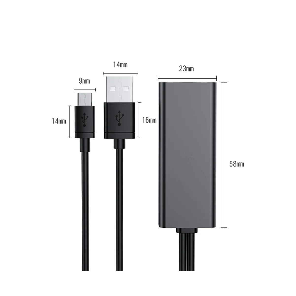 

TV Ethernet Adapter Tv 4K Stick USB-C to RJ45 LAN Network Adapter with USB 2.0 Power Cable for Power Supply