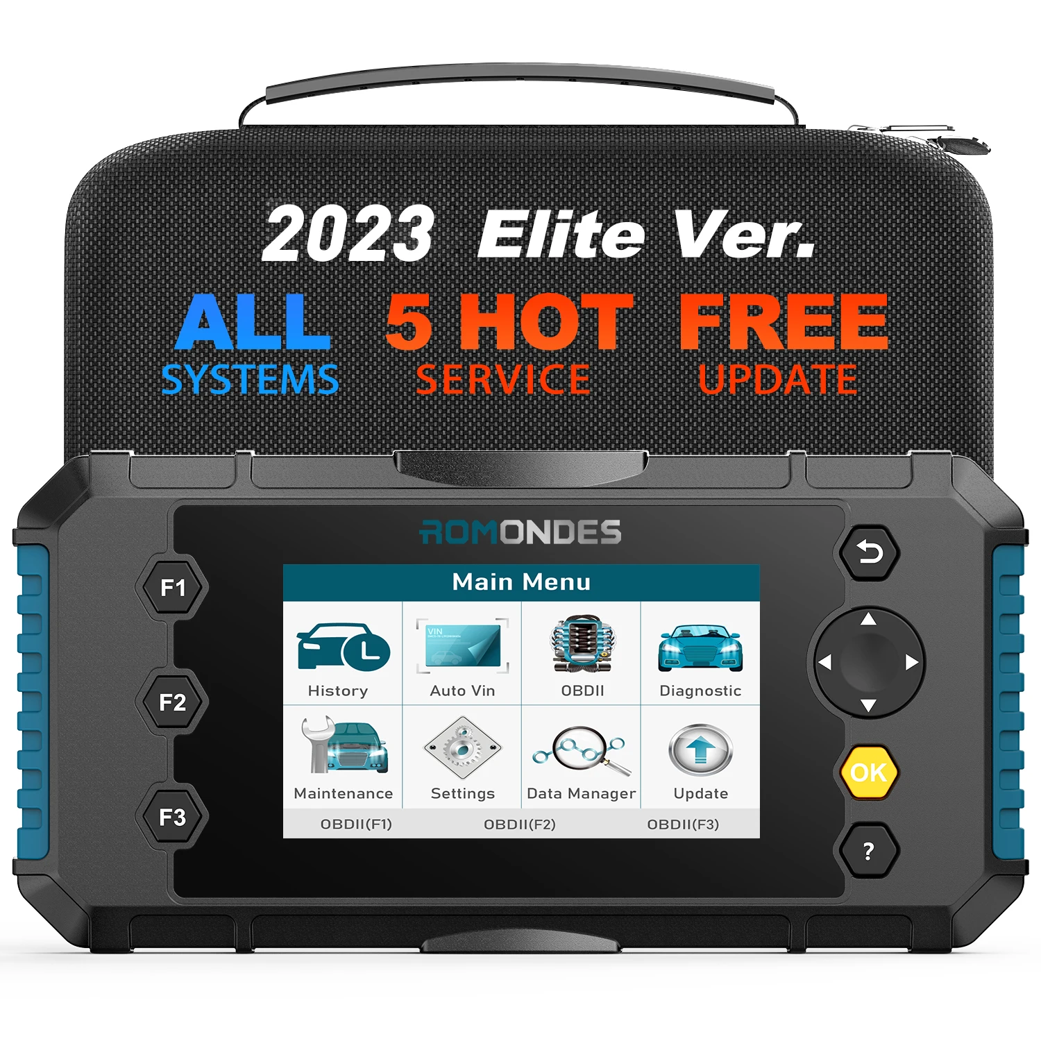 

Romondes RD4000 OBD2 все системы автомобиля диагностический инструмент считыватель кодов EOBD масло светильник EPB сброс OBD 2 Авто сканер Инструменты
