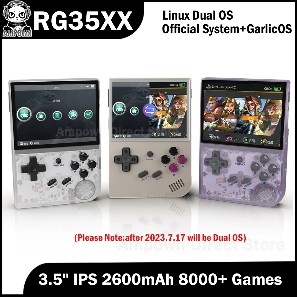 

Anbernic RG35XX Portable Retro Handheld Game Players Linux Dual OS 3.5-inch IPS 2600mAH Battery Video Game Consoles 8000+ Games