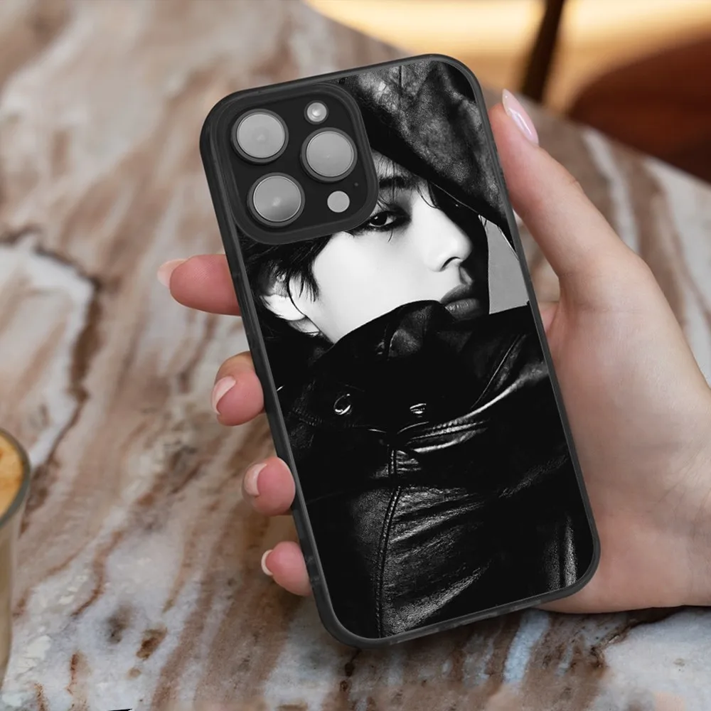 Kim Tae H-Hyung Phone Case For iPhone 16 15 14 13 12 11 Plus Pro Max Mini Soft Magesafe Magnetic Wireless Charge