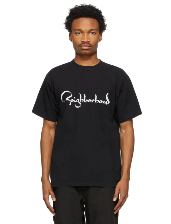 

NEIGHBORHOOD Unisex Alphabet Print Large Round Neck Short Sleeve