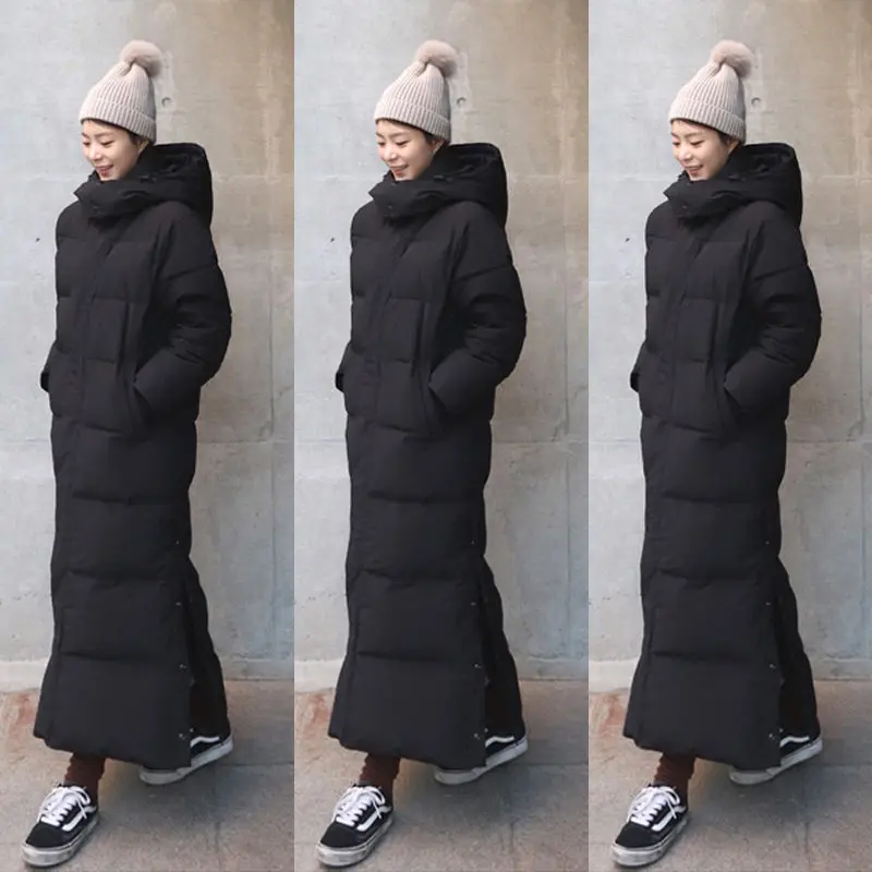 

Long Winter New Bread Jacket Loose Coat Women Solid Hooded Women Jackets Winter Coat Jacket
