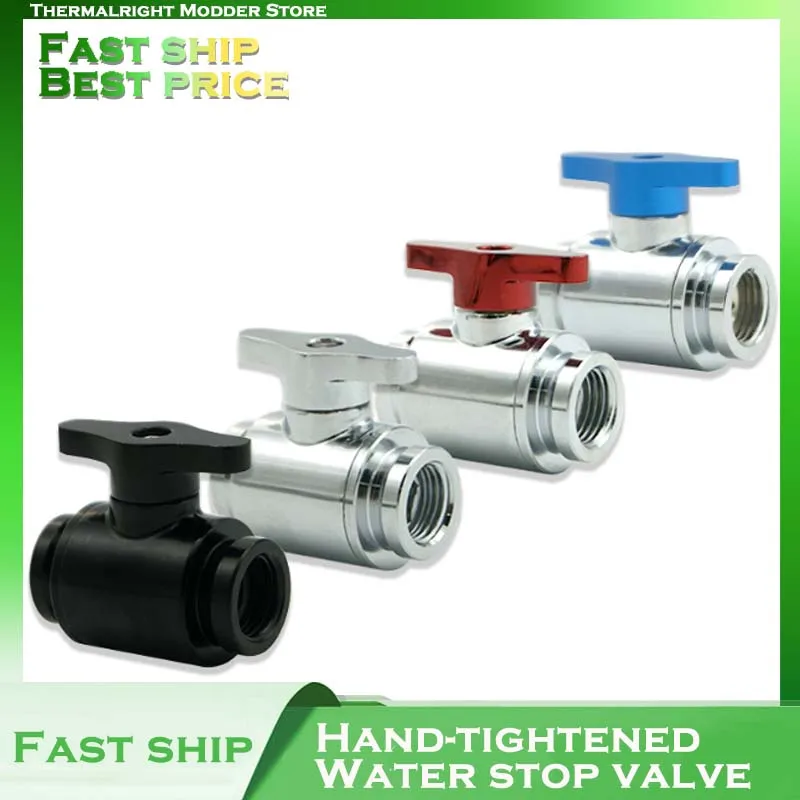 

Mini Release Water Valve, Cooling Circulation System Controller Inner Thread G1/4 X2 For Hard Tube PC Water Cooling System