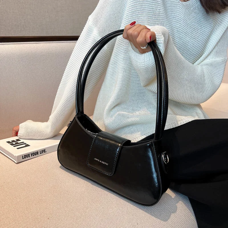 

Дизайнерская простая маленькая Боковая Сумка через плечо из искусственной кожи, женская сумка под подмышку 2022, модная женская сумка через плечо и кошелек