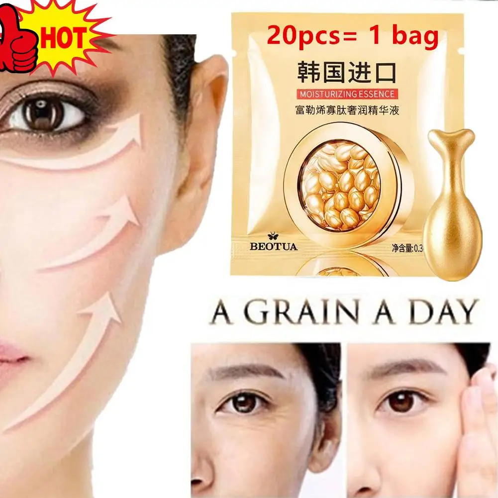 

20 Grains Fullerene Oligopeptide Essence Capsule Sheep Placenta Lifting Firming Anti-aging Repair Whitening Hydrating Face Serum