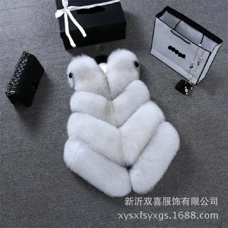 2022 Fur Autumn and Winter New Fashion Women's Slim Fit Fur Vest Fur Coat