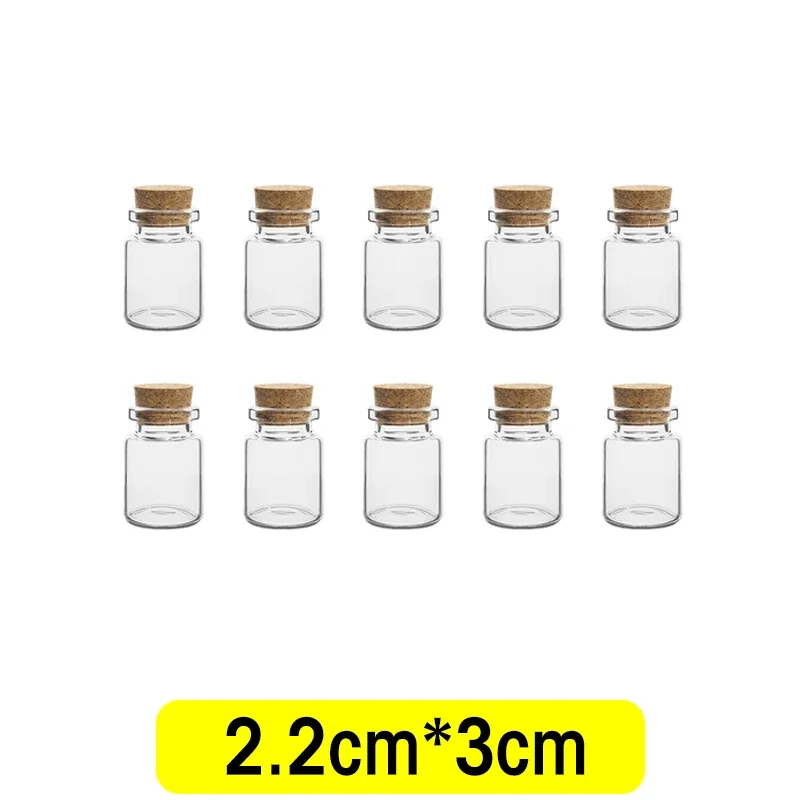 

Маленькие прозрачные стеклянные бутылочки с пробкой