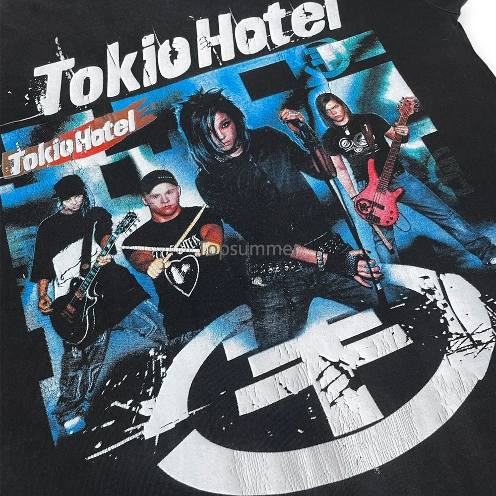 

Tokio Hotel On Tour T-Shirt Short Sleeve Cotton Black Unisex Size S To 5Xl Hc135