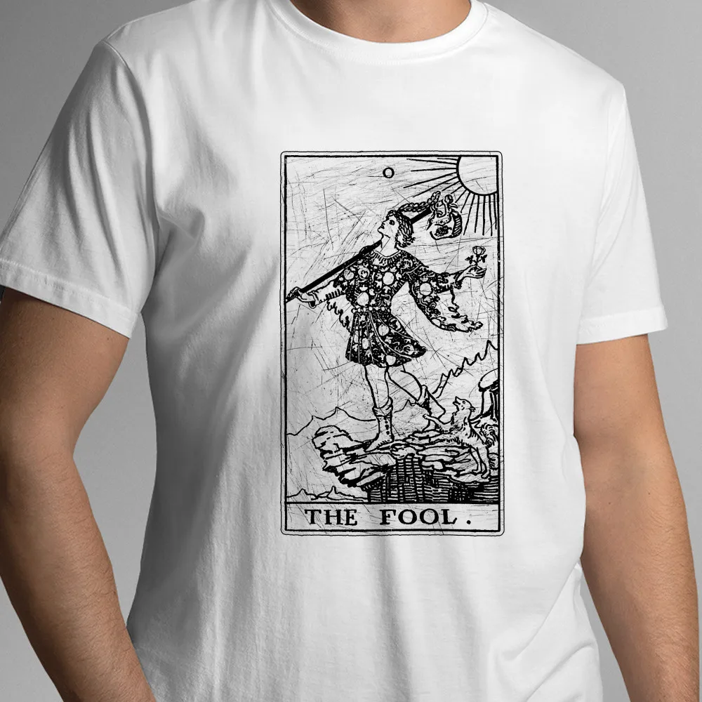 Japanese Anime 2022 The Fool Tarot Card  Major Arcana  fortune telling  occult Round Collar T-Shirt Unisex 100% Cotton