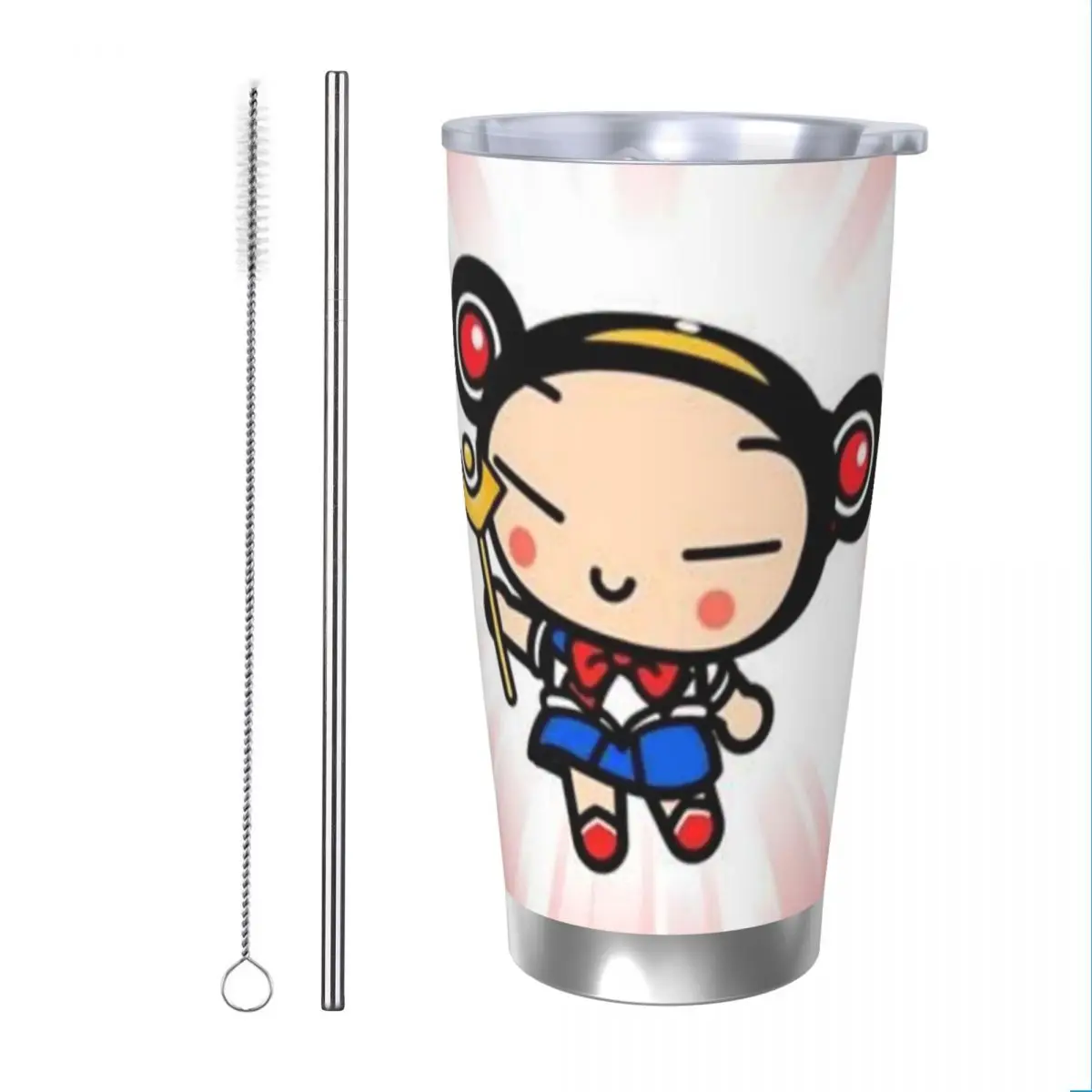 Милый мультфильм Pucca 20 унций из нержавеющей стали термокофейная автомобильная