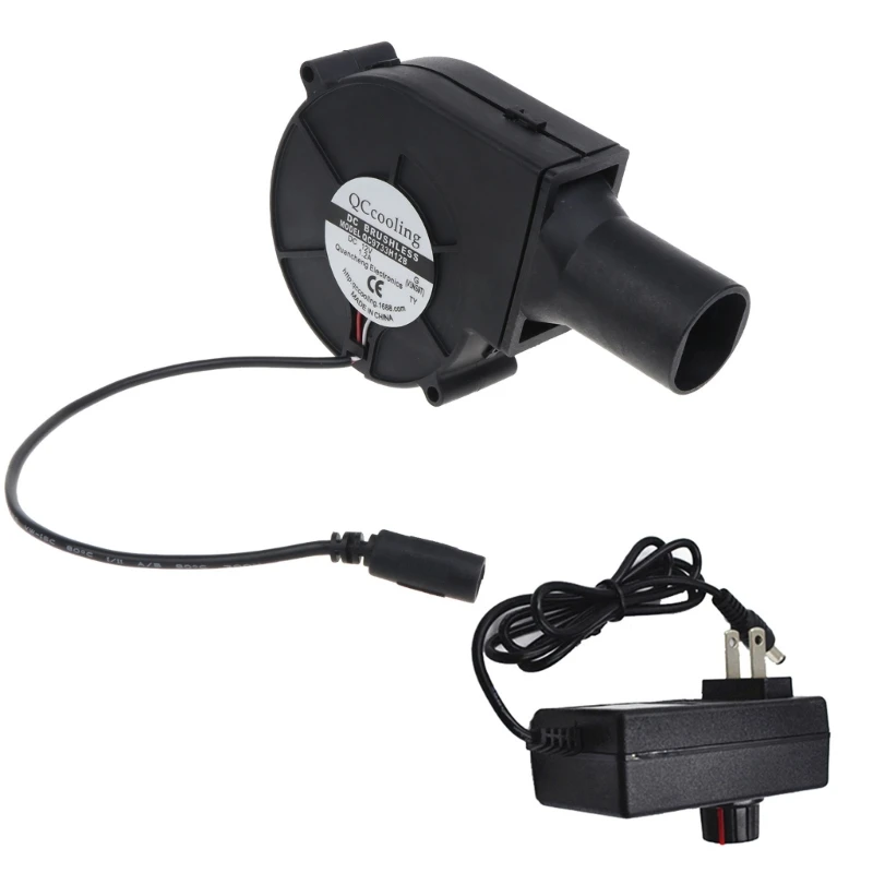 

110V 220V Adjustable Speed Cooking Air Blowers Starter BBQ Fan with Air Duct Speed Regulation Power Adapter Dropshipping