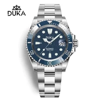 duka divers automatic watch for men mechanical watches men top brand luxury nh35 sport luminous ceramic bezel clock reloj hombre