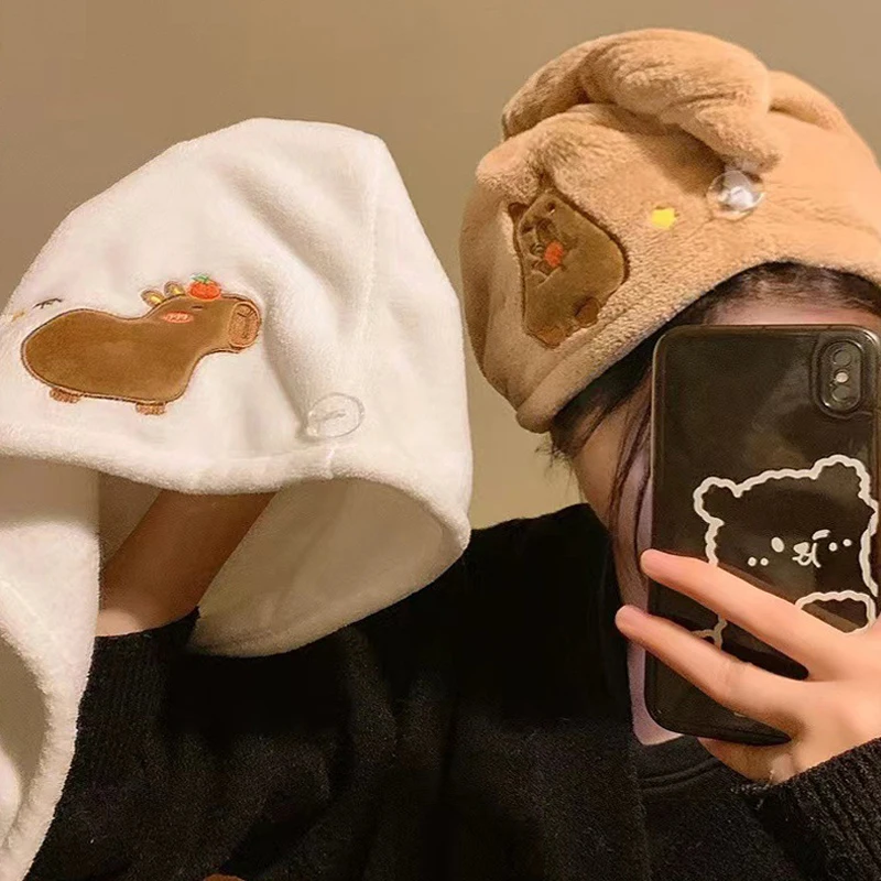 Шапка для сушки волос Capybara быстросохнущая шапочка полотенец шапка воды морская
