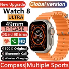 Jam tangan pintar 8 Ultra series 8 Pria, arloji cerdas GPS NFC tahan air olahraga Mode Fitness nirkabel mengisi daya untuk Apple