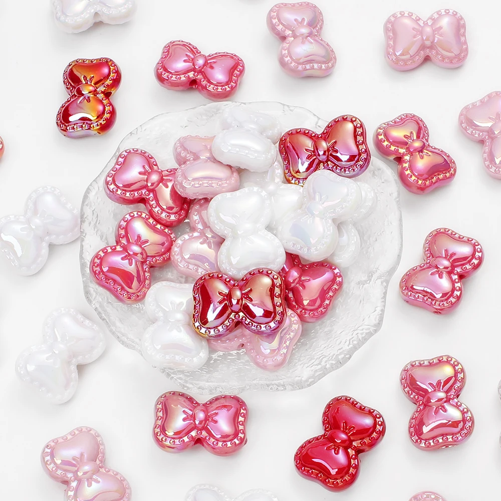 10 шт. разноцветные акриловые бусины для браслета