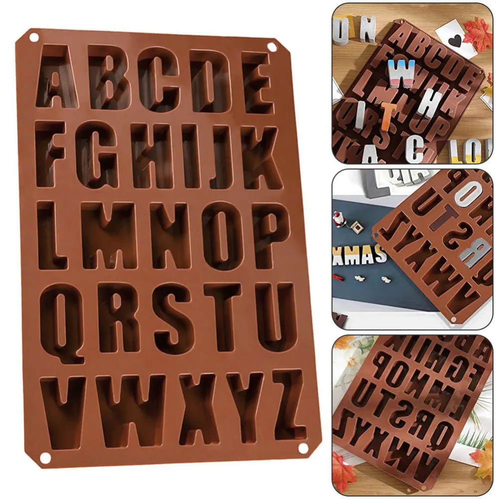 

1 шт., силиконовая форма для выпечки, 26 букв