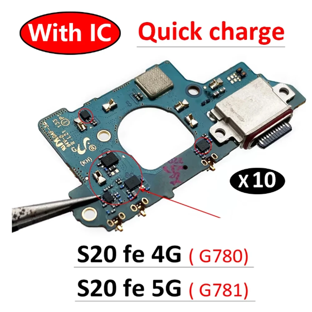 10 шт. док-разъем USB-порт для зарядки основной гибкий кабель микрофонная плата Samsung