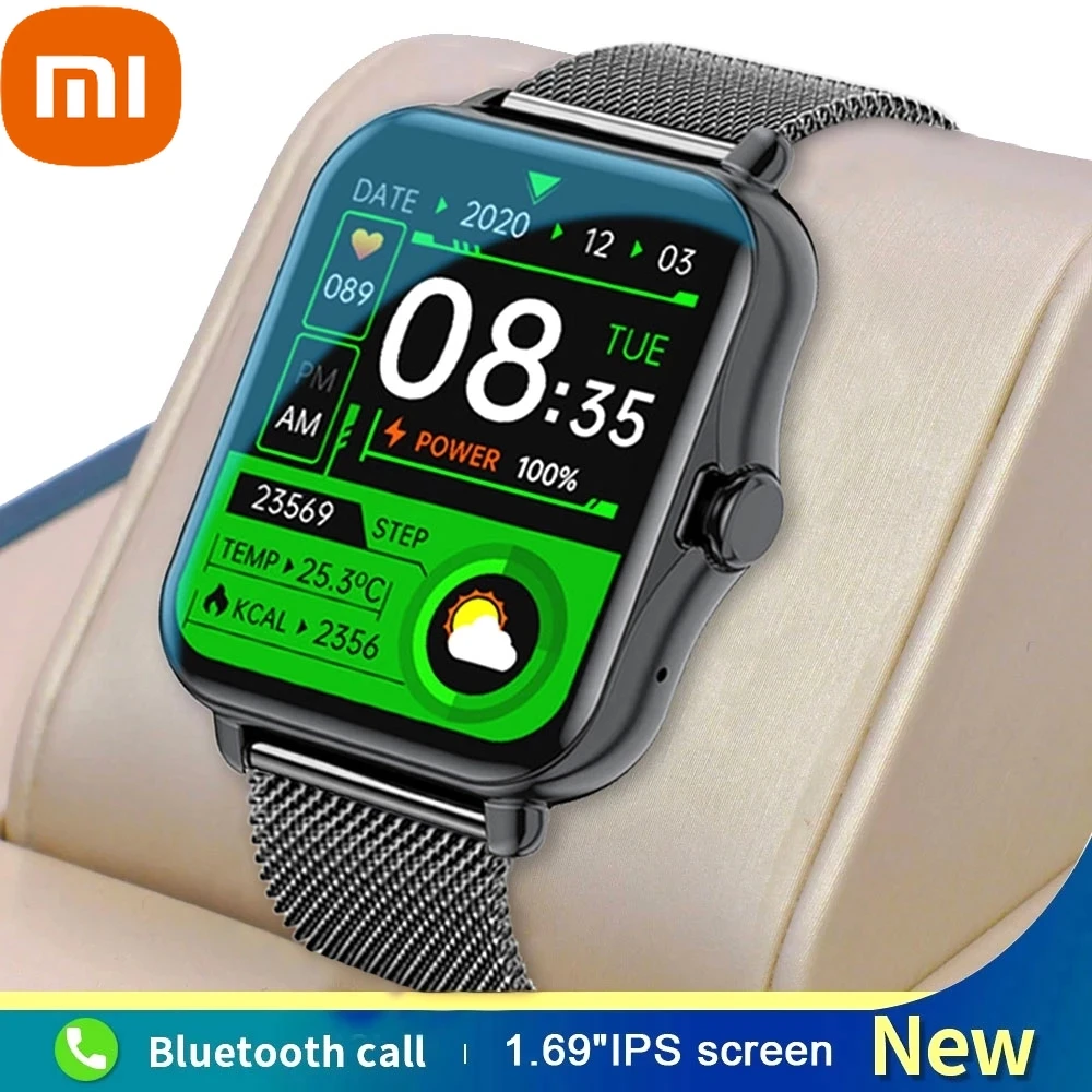 

Смарт-часы Xiaomi мужские/женские водонепроницаемые с поддержкой Bluetooth и сенсорным экраном 1,69 дюйма