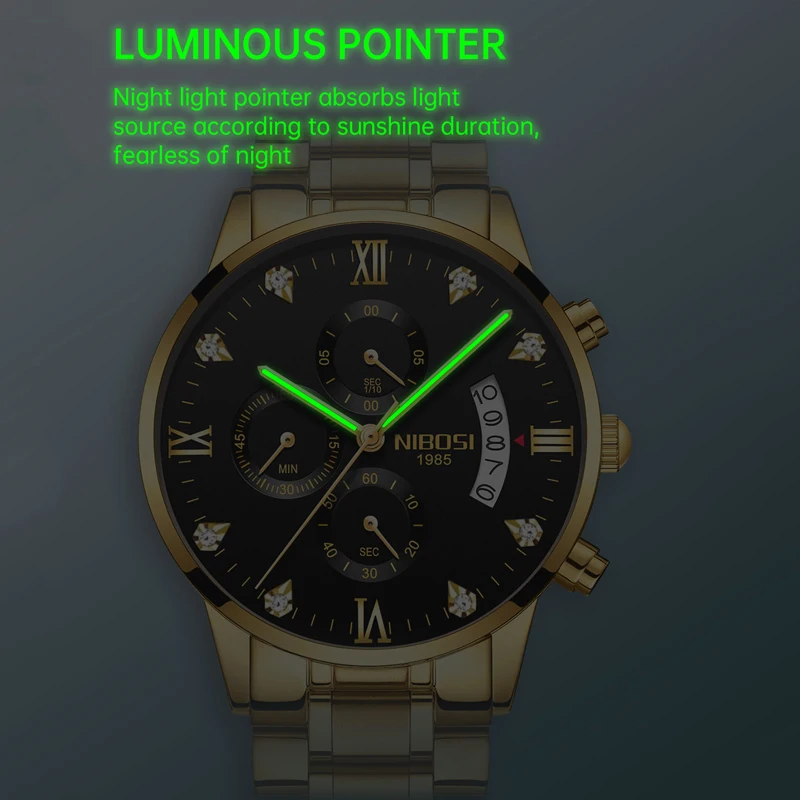 Couple Watch NIBOSI Quartz Watch For Man And Woman Minimalist Chronograph Watch Men Relogio Masculino Business Wristwatch Lovers