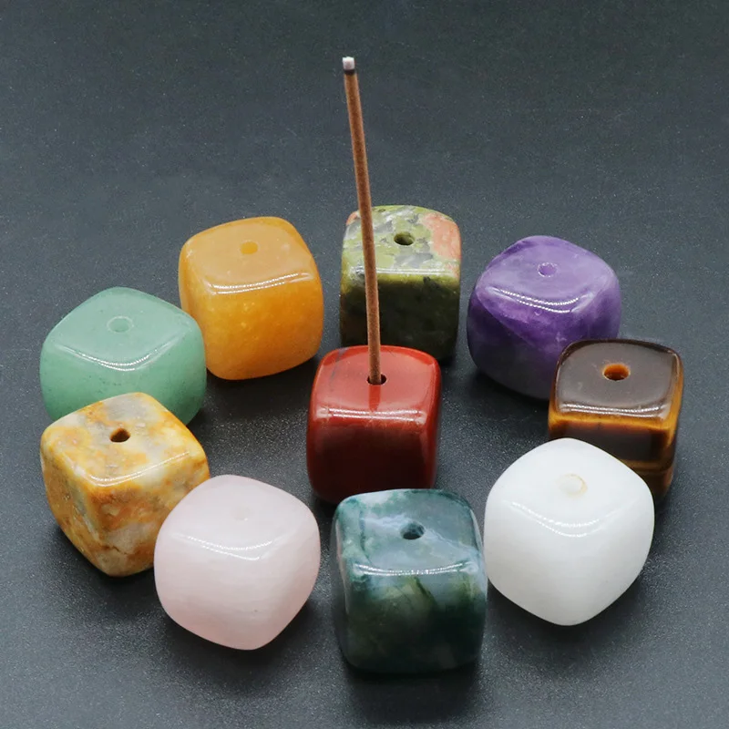 Purple Red White Crystal Incense Base Aromatherapy Gemstone Home Decoration