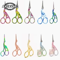 popular printing antique stork scissors for sewing stainless steel vintage paper scissors sewing tools small embroidery scissors