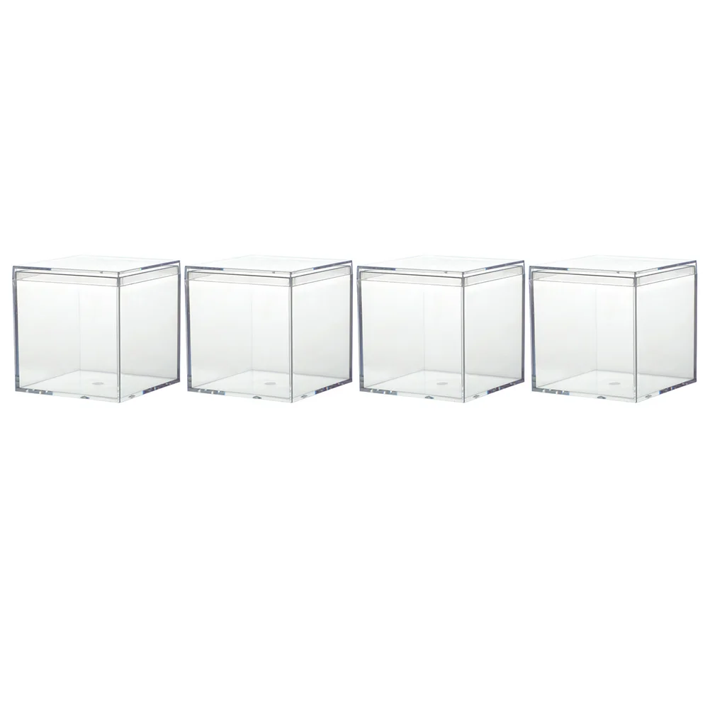 

Box Clear Boxes Acrylic Candy Giftcontainer Display Mini Case Square Cubewedding Small Favors Cupcake Containers
