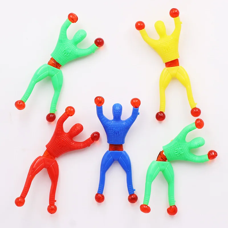 25 pçs engraçado flexível escalada homens pegajoso brinquedo de parede crianças brinquedos escalada flip plástico homem brinquedo para crianças atraente clássico presente
