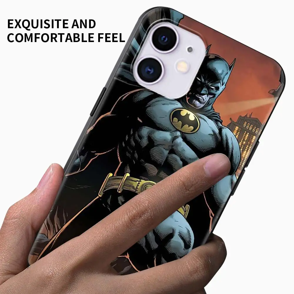 Милый чехол Бэтмен для Apple iPhone 11 13 12 Pro 7 XR X XS Max 8 6 6s Plus 5 ярких цветов 2022 черный