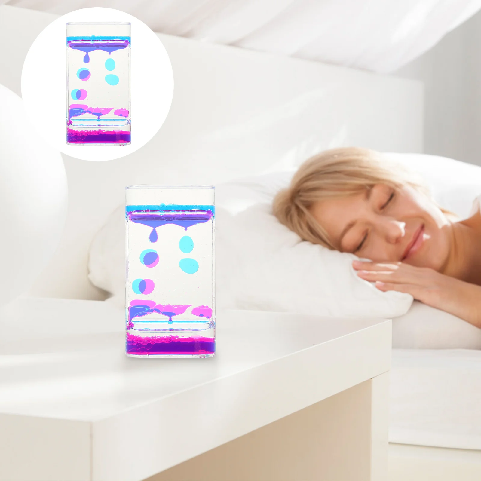 

Timer Liquid Hourglass Bubbler Motiondecorative Decoration Sand Homegift Decor Desktop Ornament Bubble Oil Tabletop Kids