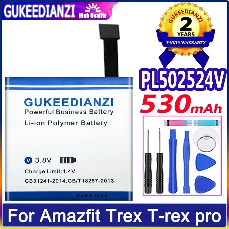 Аккумулятор 530 мАч PL 502524 V для Huami AMAZFIT Trex T-rex Verge Lite VergeLite Global Version Gtr A1808 Смарт-часы