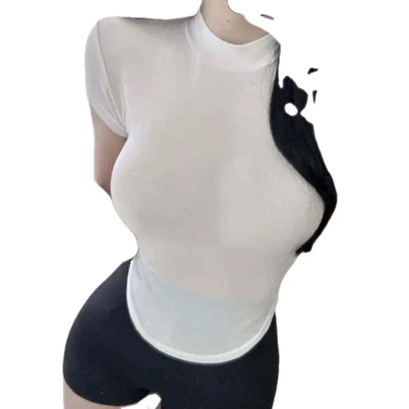 Корейская Dongdaemun новая сексуальная женская футболка для похудения с короткими