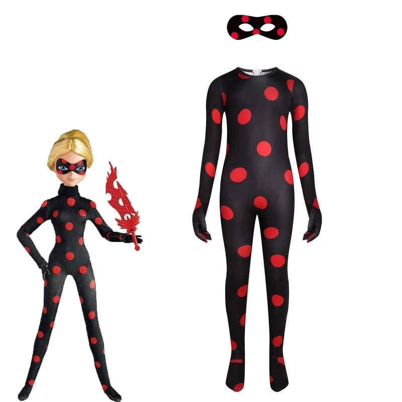 

Magical Lady Cosplay Costume Bugs with Mask Boys Girls Bodysuit Halloween Fancy Jumpsuits