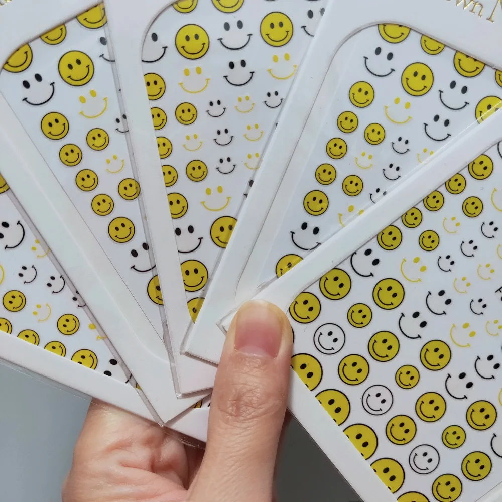 

Nail 3D Stickers Smile Self Adhesive Decals 2022 Hew Manicure DIY Decoration Nails Art Stickers