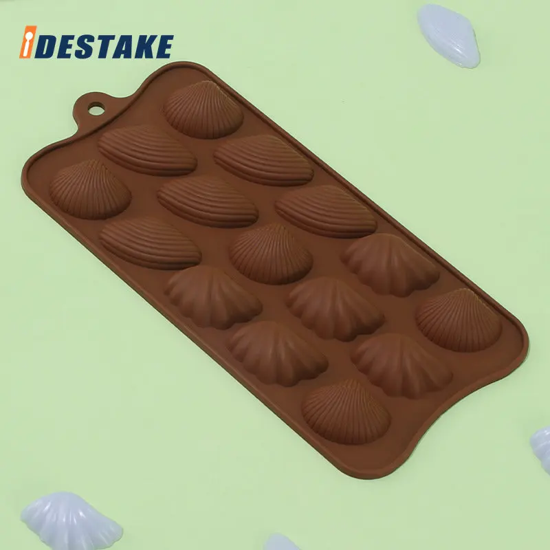 

15 Holes Shell Chocolate Mold Safe Silicone Cake Mould Ice Cube Tray Handmade Pudding Jelly Supplies Biscuit DIY Baking Tool